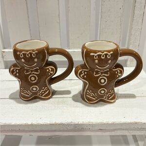 Gingerbread Man Espresso Mugs Set
